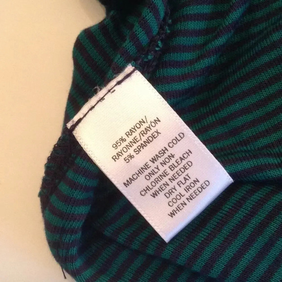 Loft Green Long Sleeve Striped Top - Picture 6 of 7